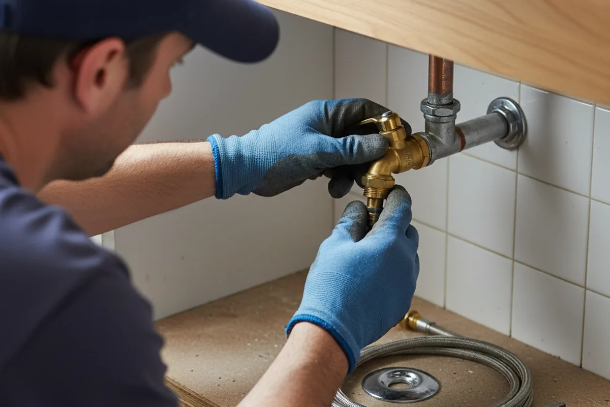 Shutoff valve and fitting work during Emergency Plumbing in Cleburne